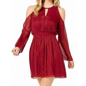 Rachel Zoe Womens Cold-Shoulder Chiffon Dress Size XS